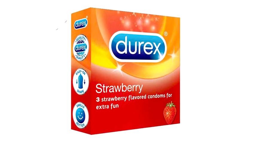 Durex G2 Strawberry 52.5 Mm Condom 3 Pieces
