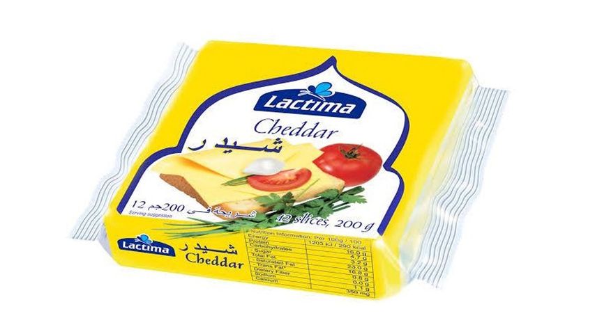 Lactima Cheddar Cheese (12 Slices) 200g
