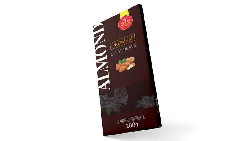 Well Food Almond Premium Dark Chocolate 200g