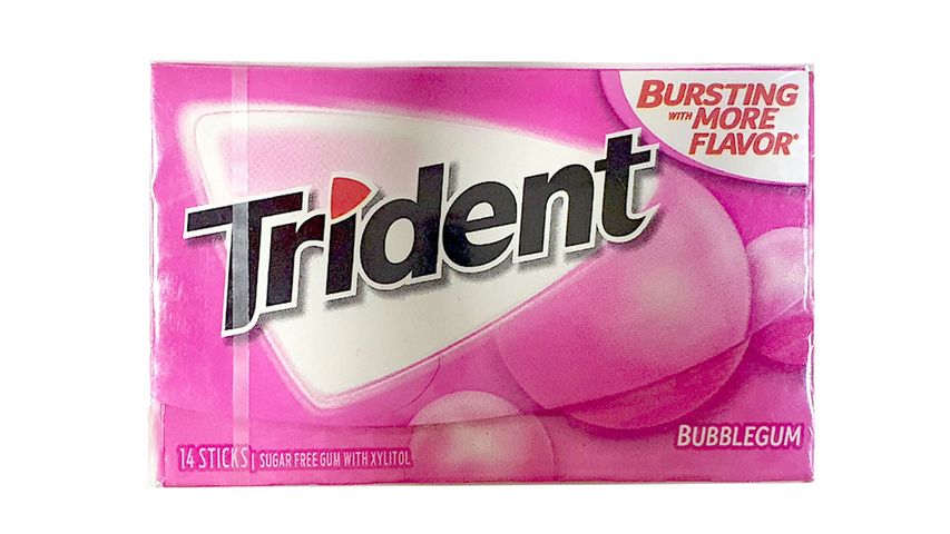 Trident Bursting With More Flover Bubblegum Sticks 14 Pieces
