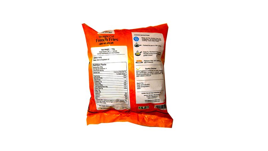 Golden Harvest Straight Cut French Fries 1000g