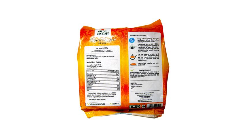 Golden Harvest Deshi Paratha 10 Pieces 650g