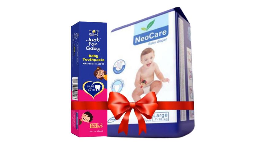 Neocare Baby Diaper L 7-18kg 50 Pieces & get 1 Digital thermometer Free