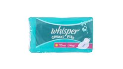 Whisper Maxi Fit Wings Sanitary Pads L 15 Pieces