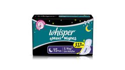 Whisper Maxi Nights Wings Sanitary Pads XL 15 Pieces
