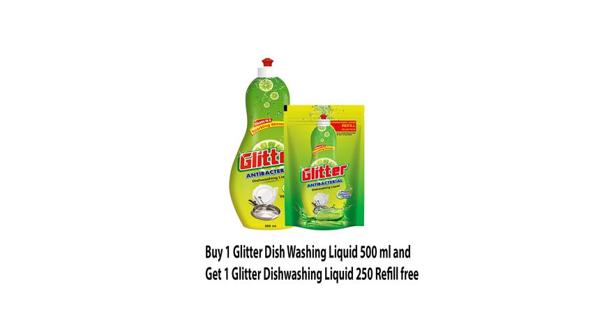 Glitter Antibacterial Dishwash Liquid 700ml