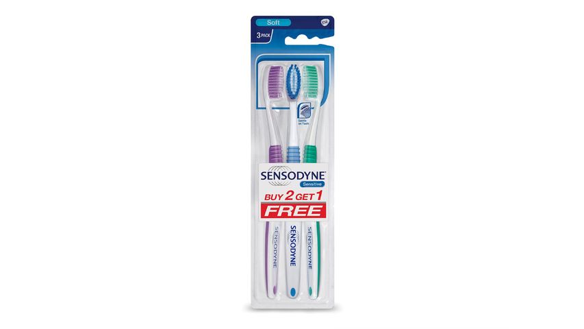 Sensodyne Tooth Brush Assorted 3 Pack (Buy 2 Get 1 Free)