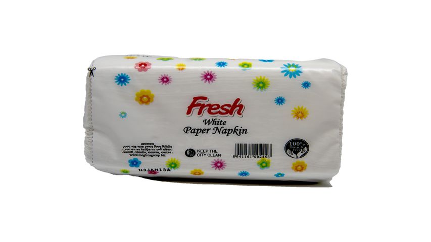 Fresh White Paper Napkin 1 Ply (13 x 13 Inches) 100 Pieces