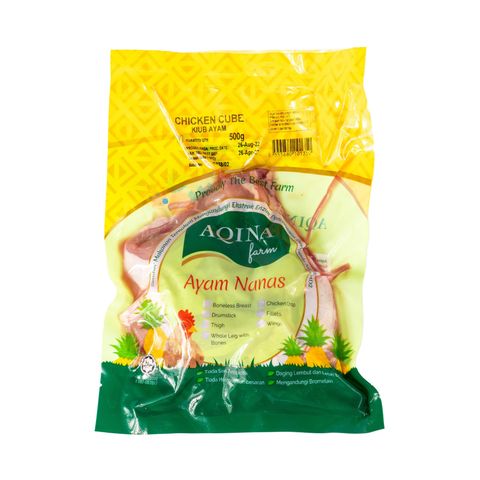 Aqina Farm Pineapple Chicken Cube 500g (with bone)