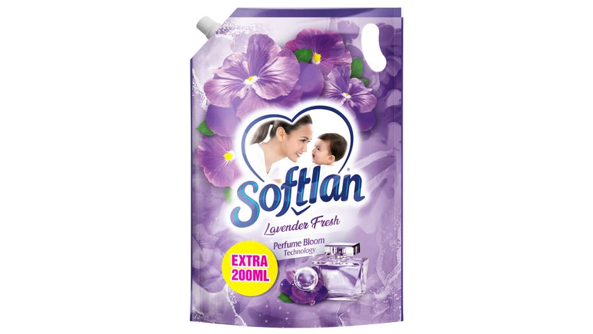 Softlan Anti Wrinkles Lavender Fresh (Purple) Fabric Softener Refill 1.6L