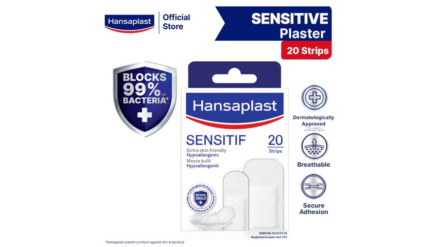 Hansaplast Sensitive Wound Plasters 20 Strips