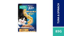 Felix Sensations Tuna & Spinach Pouch 85g