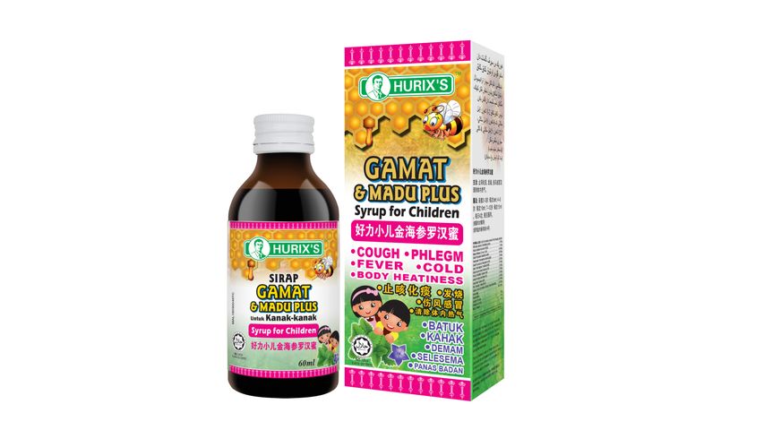 Hurix's Sirap Ubat Gamat & Madu Plus untuk Kanak-Kanak 60ml