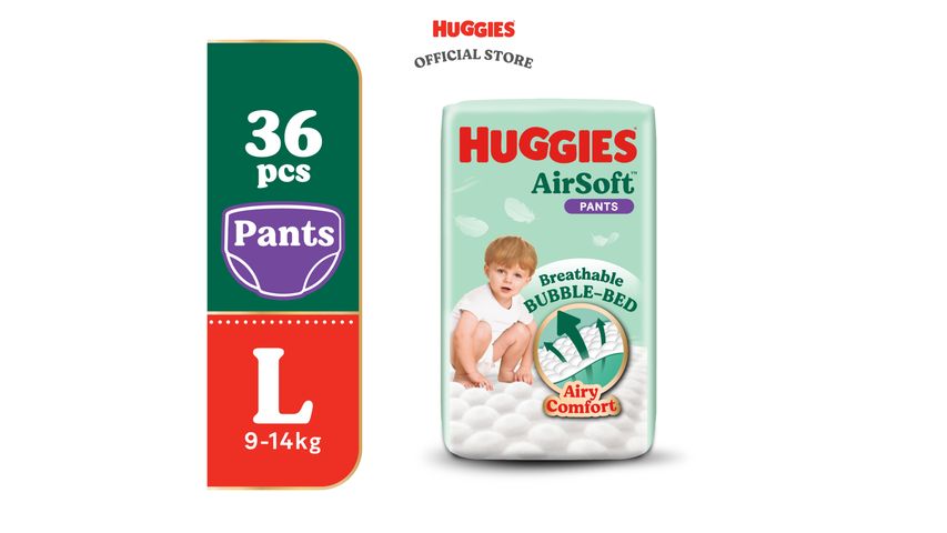 Huggies Airsoft Pants L 36pcs