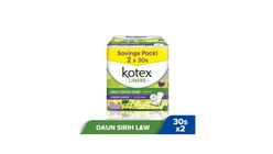 Kotex Fresh Liner Longer & Wider Daun Sirih 2 Packs x 30pcs