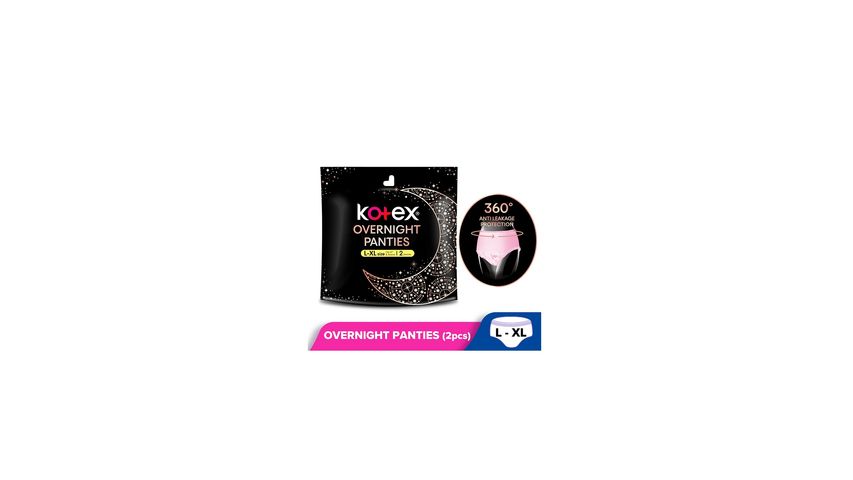 Kotex Overnight Panties XL 2 Pieces