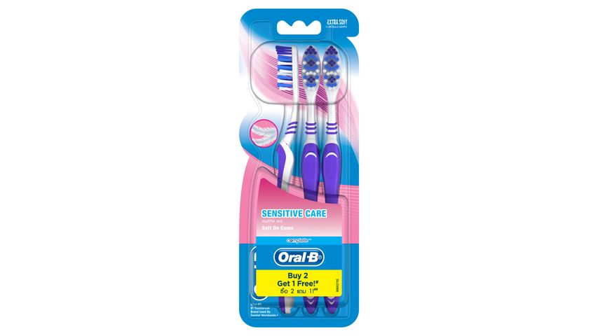 Oral-B Complete Sensitive Care (Extra Soft) Manual Toothbrush 3pcs