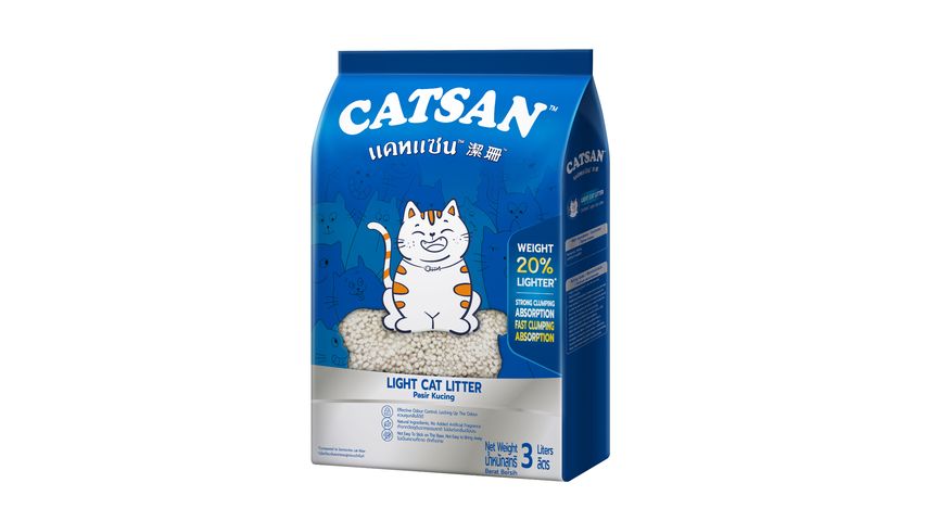 Catsan Cat Litter Light Cat Sand Litter for All Ages 3L