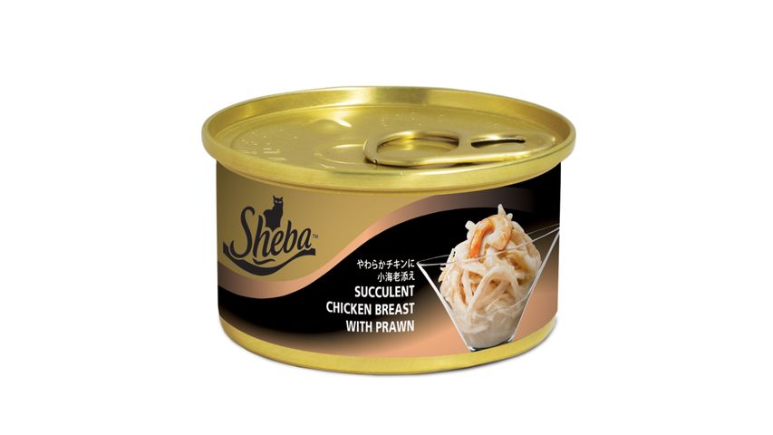 Sheba Cat Wet Food Adult Succulent Chicken Breast with Prawn 85g