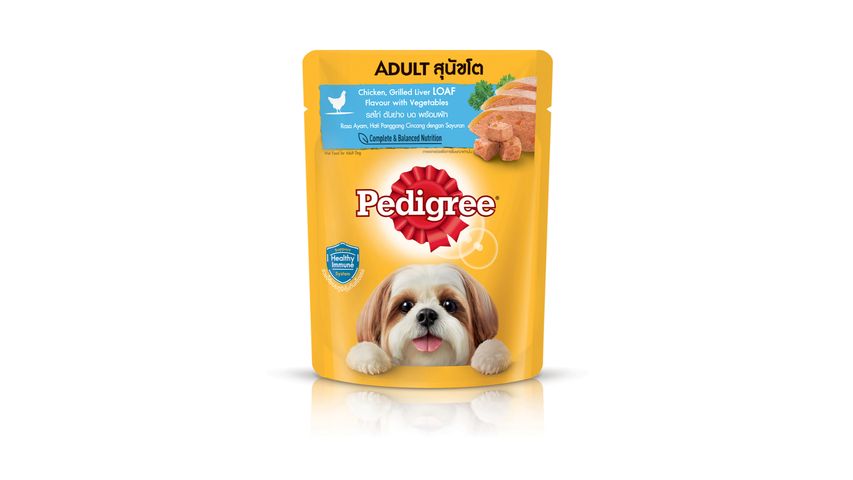 Pedigree Dog Food Wet Adult Chicken & Grilled Liver Loaf with Vegetables 80g