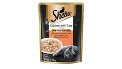 Sheba Cat Wet Food Pouch Adult Chicken with Tuna in Gravy 70g