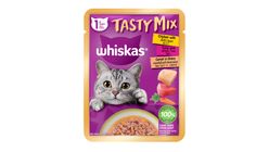 Whiskas Tasty Mix Cat Food Wet Adult Chicken & Tuna & Carrot 70g
