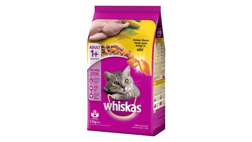 Whiskas Cat Food Dry Adult Chicken 1.2kg