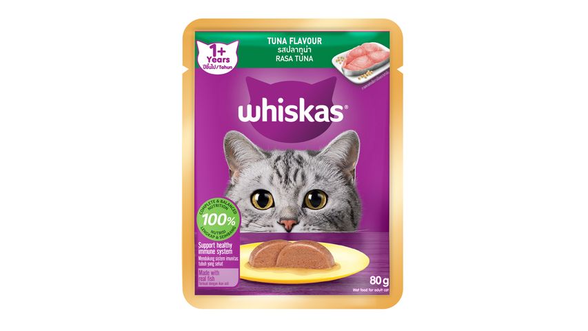 Whiskas Cat Food Wet Adult Tuna 80g