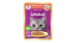 Whiskas Cat Food Wet Adult Mackerel & Salmon 80g