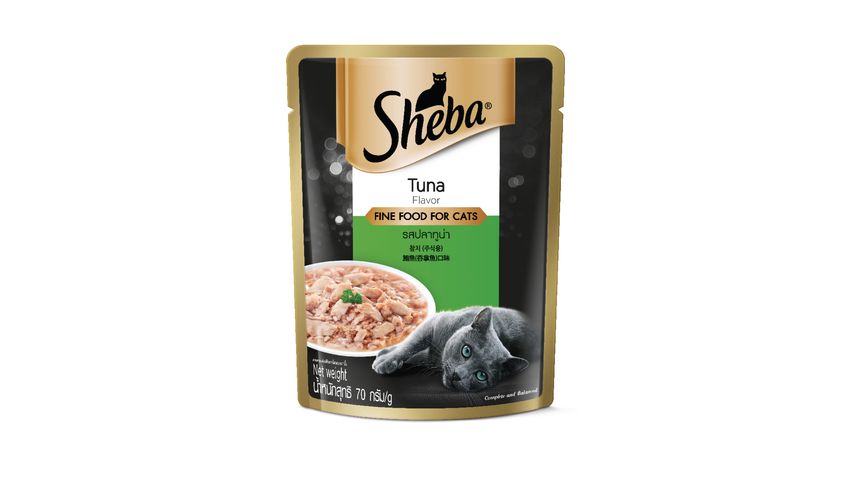 Sheba Cat Wet Pouch Food Adult Tuna 70g