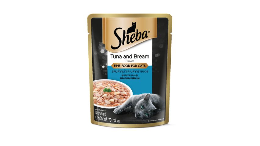 Sheba Cat Wet Food Pouch Adult Tuna & Bream 70g