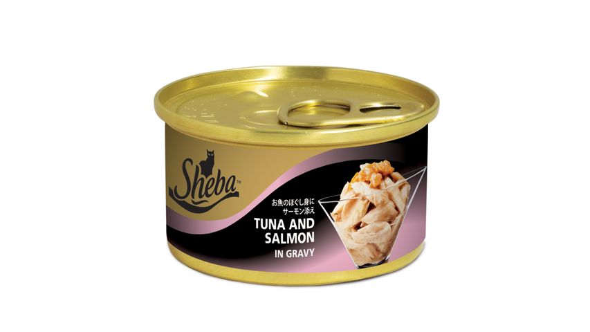 Sheba Cat Wet Food Adult Tuna and Salmon in Gravy 85g