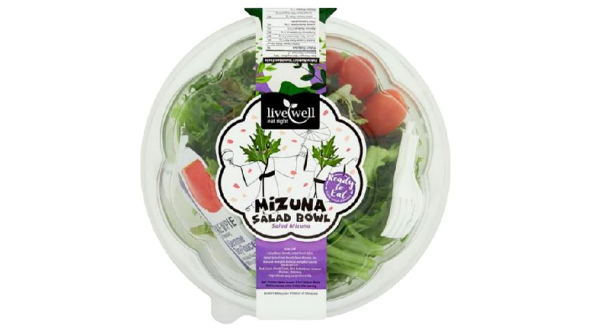 Live Well RTE Mizuna Salad Bowl 100g
