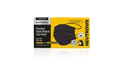Neutrovis Premium 4-Ply Hijab Medical Face Mask - Black 50pcs