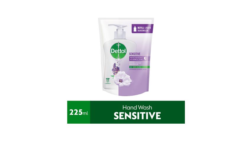 Dettol Liquid Hand Wash Sensitive Refill Pouch 225g