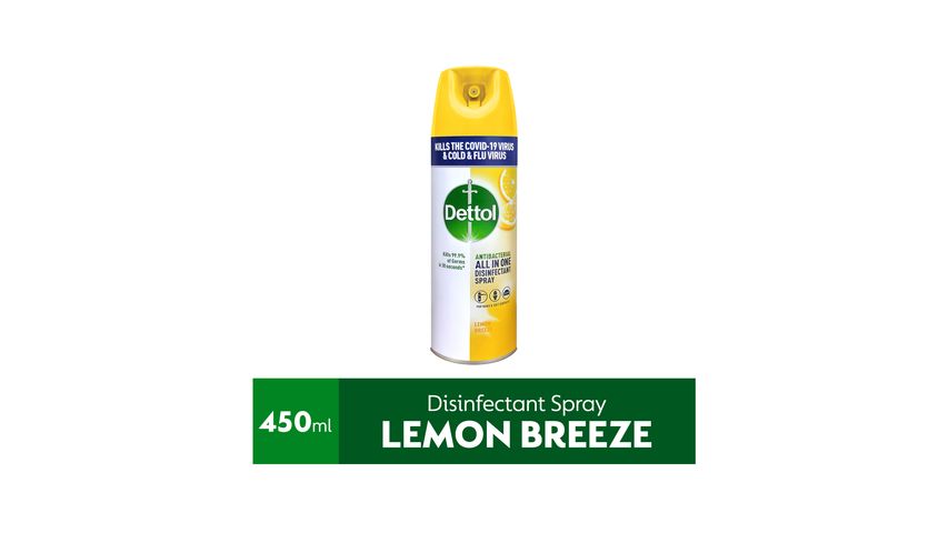 Dettol Disinfectant Spray Lemon Breeze 450ml