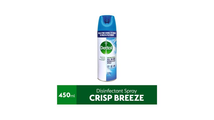 Dettol Crisp Breeze Disinfectant Spray 450ml