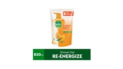 Dettol Shower Gel/Body Wash Re-Energize Refill Pouch 850g