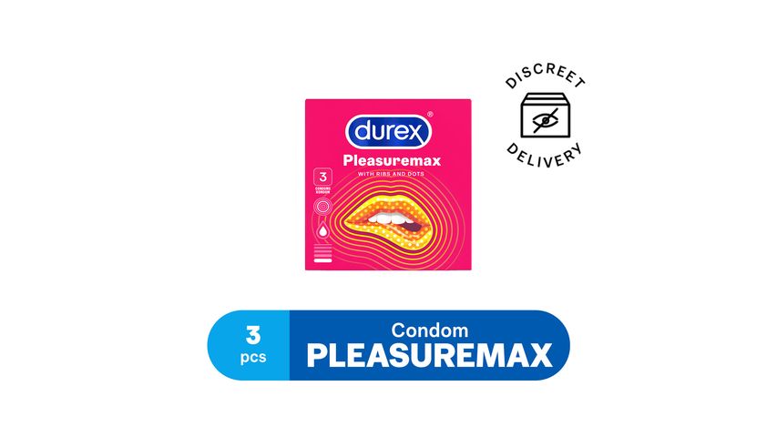 Durex Pleasuremax Condoms Ribbed and Dotted 3pcs