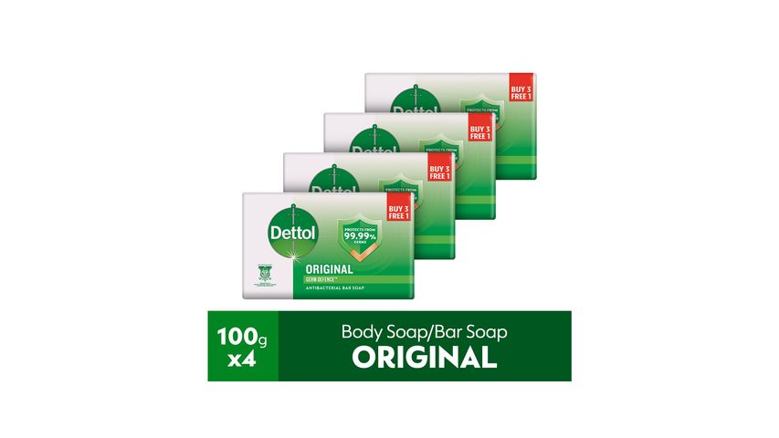 Dettol Body Soap/Bar Soap Original 4pcs x 100g