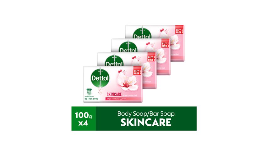 Dettol Bar Soap Skincare 4x105g