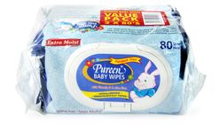 Pureen Baby Wipes Blue 2 Packs x 80pcs