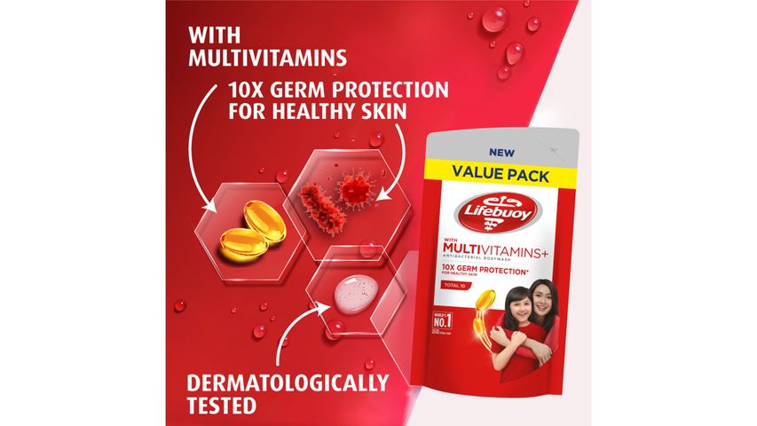 Lifebuoy Body Wash T10 Refill Pack | 850 毫升