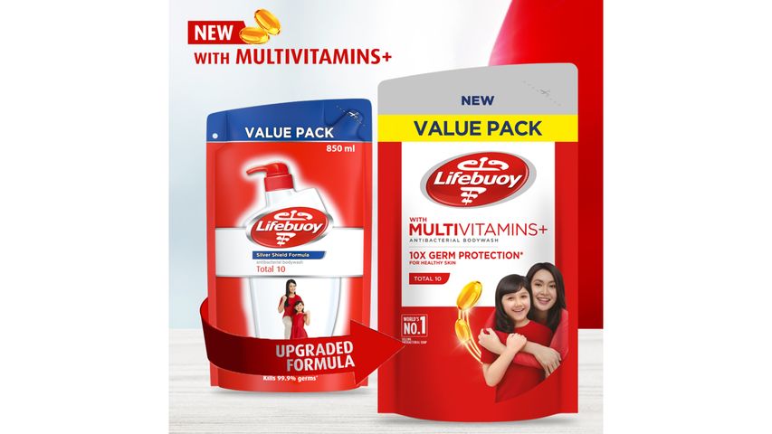 Lifebuoy Body Wash T10 Refill Pack | 850 毫升