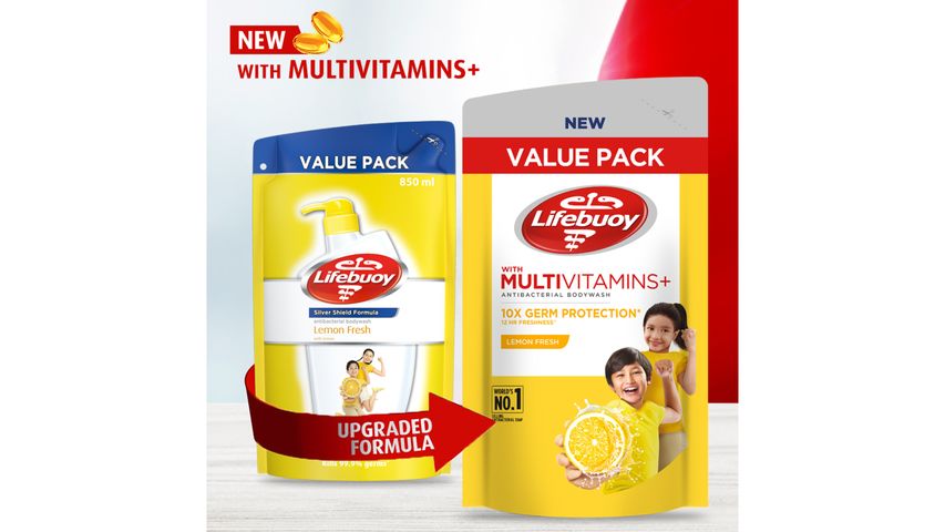 Lifebuoy Lemon Fresh Body Wash Refill | 850 ml