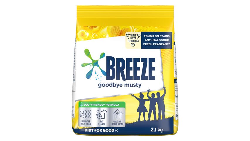 Breeze Goodbye Musty Powder Detergent 2.1kg
