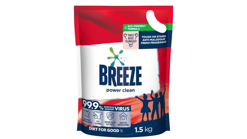 Breeze Liquid Detergent Power Clean Refill 1.5kg