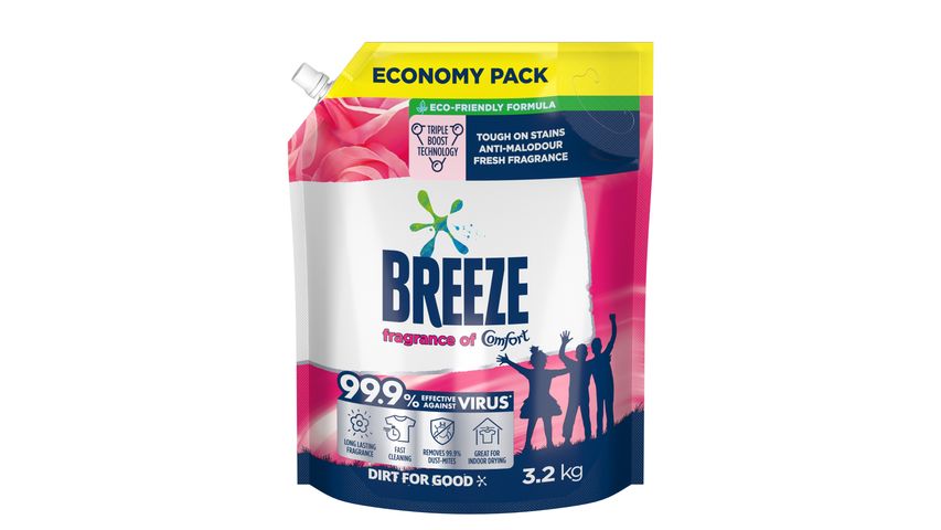 Breeze Liquid Detergent Refill Fragrance of Comfort 3.2kg