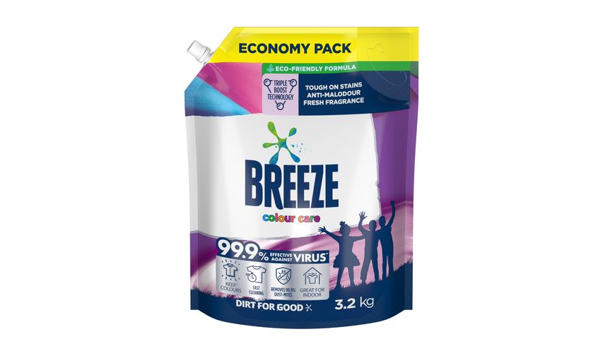 Breeze Liquid Detergent Refill Colour Care 3.2kg