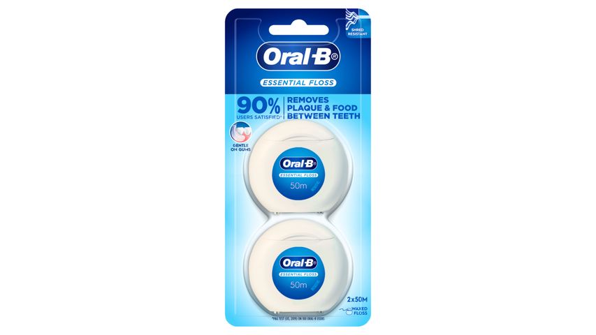 Oral-B Essential Floss Waxed 50m 2pcs